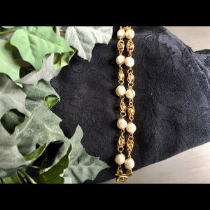 Vintage Pearl Bracelet, Double Strand Pearl Bracelet
